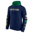 thumbnail image 2 of Men's Fanatics  Navy/Green Notre Dame Fighting Irish Color Block Badge Fleece Pullover Hoodie, 2 of 3