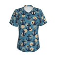 thumbnail image 4 of Wukai Anchors Classic V-Neck T-Shirt for Women: Comfortable, Stylish, and Versatile Wardrobe Essential-Small, 4 of 7