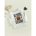thumbnail image 3 of Inevnen Todderl Kids Baby Boy Girl Football Sweatshirt On Sundays We Watch Football with Daddy Mommy Pullover Top, 3 of 7