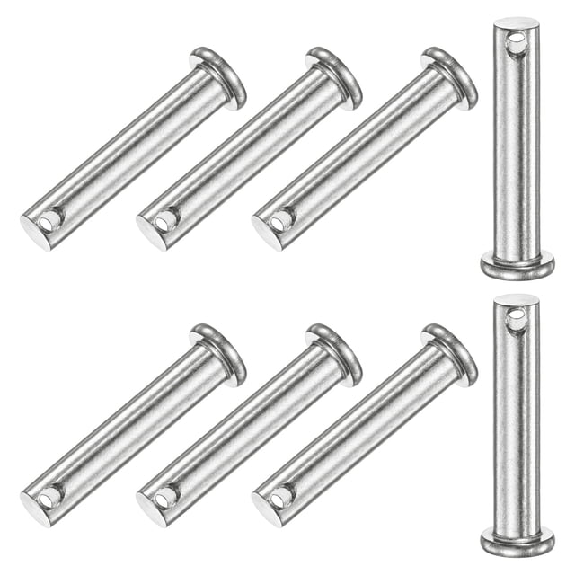 Uxcell 8-Pack Pasadores de Clevis de un Solo Agujero, M8 x 45mm Acero Inoxidable con Cabeza Plana