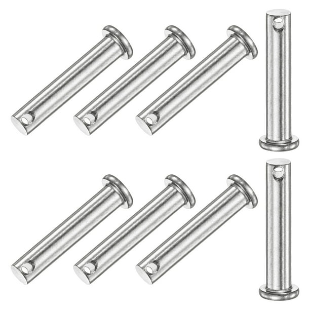 Uxcell 8-Pack Pasadores de Clevis de un Solo Agujero, M8 x 45mm Acero Inoxidable con Cabeza Plana