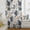 Beige, variant on Navy Indigo Florals Sheer Curtains 96 Inch Length, Light Filtering Voile Curtain Panel, Farmhouse Botanical Peonies Leaves Rod Pocket Drapes Window Treatments for Living Room Bedroom 52"x96"