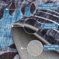 thumbnail image 7 of Memoryfield 10' x 13' Washable Area Rug, Modern Floral Non Slip Rugs, Soft Foldable Accent Rugs Carpet for Indoor Living Room Bedroom, Blue & Gray, 7 of 7