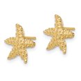 thumbnail image 2 of 14k Yellow Gold Textured Starfish Post Earrings, 2 of 7