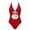 #11-red one piece swimsuit women, variant on Womens V Neck One Piece Swim Dress Ladies Solid Color One Piece Swimsuits with Swim Bra Comfy Cheeky Bathing Suits Full Coverage Swimsuit Women Red,L