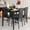Black Chair+Black Tabletop, variant on Modern Dining Table Set for 4, SYNGAR Faux Marble Table and Velvet Chairs Set, 5 Piece Kitchen Dining Set, Dining Table and Chairs Set for Small Space, Breakfast Nook, D9220
