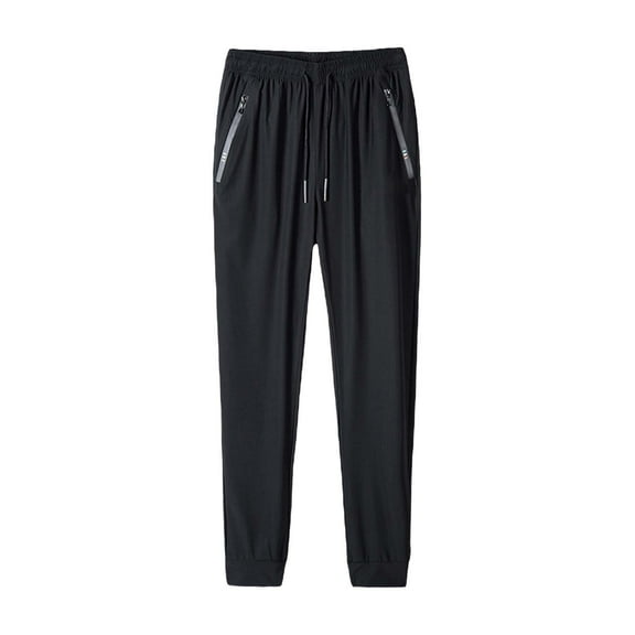 YUHAOTIN Men's Sweatpants Cargo Men and Wolightweight Joggers Pants Dry Running Hiking Pants Workout Track Pants with Zipper Pockets Grey Sweatpants Men Joggers Pants