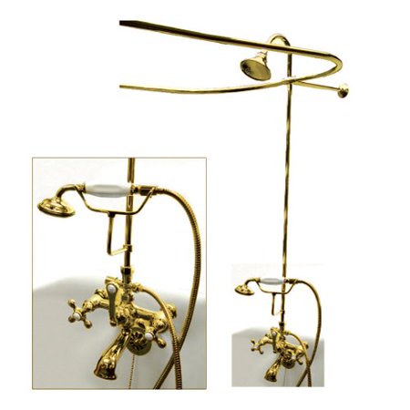 Kingston Brass Vintage Double Handle Wall Mount Clawfoot Tub