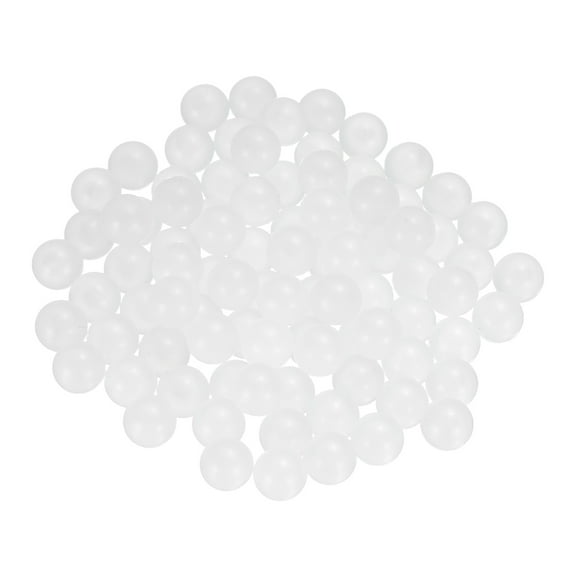 100 Pack PP Plastic Bearing Balls 8mm Solid Plastic Balls G2 Precision, White