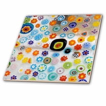 3dRose, Italy, Venice, Millefiori glass abstract - EU16 BJA0694 - Jaynes Gallery, 8 Inch Ceramic Tile