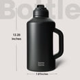 thumbnail image 6 of BOTTLE BOTTLE Insulated Water Bottle 64 oz with Straw and Dual-use Lid Half Gallon Jug for Men with Handle Vacuum Stainless Steel water bottle for Workout and Sports black, 6 of 7