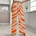 thumbnail image 2 of Tiger Print Orange Women's Pajamas Pajama Pants Women's Sleepwear Lounge Sleep Bottoms Stretch with Pockets, 2 of 7