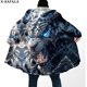 thumbnail image 1 of The King-Capa de piel de tigre blanco con estampado 3D para hombre, abrigo grueso y cálido con capucha, abrigo de lana a prueba de viento, bata, manta, 3, 1 of 4