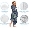 thumbnail image 7 of Pioneer Flower Floral Print Pattern Hooded Bath Towel，60"x35" for Ages 3 To 12 Kids, Quick Dry Lightweight Soft Microfiber Hood Beach Towel Cover Up for Kids, 7 of 7