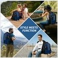 thumbnail image 6 of Travel Backpack for Men and Women Water Resistant Multi-Pocket Backpack with Chest Straps for Daily Commute, Climbing, Hiking & Short Trips, Navy, 8603, 6 of 6