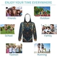 thumbnail image 5 of Lsque Forest Meditating Tiger Patten Youth Hoodie Sweatshirt Pullover with Kangaroo Pocket Boys and Girls Hoodie Warm Hoodie for Kids-Small, 5 of 6