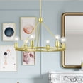thumbnail image 3 of 47166-12 Livex Lighting Lansdale - 6 Light Chandelier In Transitional Style-19.5 Inches Tall and 25 Inches Wide-Satin Brass Finish    -Traditional, 3 of 13