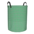 thumbnail image 2 of ZICANCN Green Gingham Check Laundry Basket Organizer , Dirty Clothes Hamper for Bathroom Kids Girls Boys Laundry Hamper Medium, 2 of 8