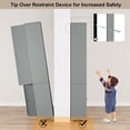 thumbnail image 6 of Function Home Tall Pantry Cabinet, Freestanding Storage Cabinet, Wooden Kitchen Pantry with 4 Doors and 5 Shelves, 72" Floor Cabinet Organizer for Kitchen Living Room Bathroom, Grey, 6 of 18