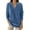 Blue, variant on Women's V Neck Sweatshirt 2025 Vintage Long Sleeve Lapel Collared Casual Plain Sweat Shirts Pullover Tops