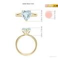 thumbnail image 4 of Angara Natural 1.8 Ct. Aquamarine Solitaire Ring in 14K Yellow Gold for Women (Ring Size: 9), 4 of 8