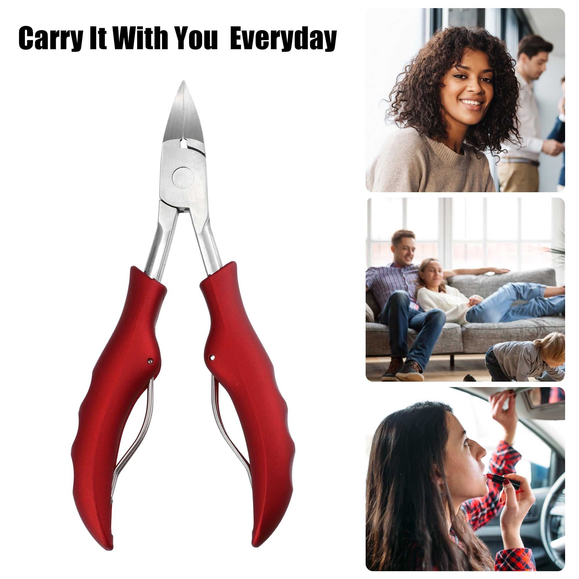 Unique Bargains Toe Nail Clippers Professional Nail Clippers Kit for Travel or Home Red
