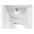 thumbnail image 2 of Living District Baxter 18 Inch Flush Mount Clear Shade in Satin Gold, 2 of 9