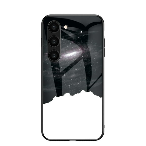 SaniMore for Samsung Galaxy S23 Plus 6.6 2023 Case, Toughened Glass & TPU Bumpers Anti-Fall Strong Lightweight Starry Sky Glass Full Body Protective Cover for Samsung S23 Plus, Cosmic Star