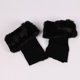 thumbnail image 4 of Guardurnaity Calentadores de piernas Tejido de ganchillo Faux Trim Flip Calcetines para invierno Cubierta de bota corta Fácil de combinar Medias Negro, 4 of 6