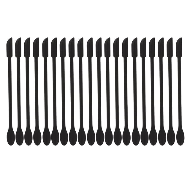 20pcs Silicone Spatula Mini Small Tip Extended Handle Double Head One Piece Seamless Easy Cleaning Makeup Scraper