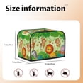 thumbnail image 4 of KLL African Animals in the Jungle Print 2 Slice Toaster Dust Covers Kitchen Small Appliance Cover with 2 Pockets,Can hold Jam Spreader Knife & Toaster Tongs (11.4 x 7.9 x 7.5), 4 of 6