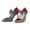 Blue, variant on YDN Women Chic Stiletto Heels Pumps Closed Toe Mary Jane Bowknot Elastic Strap Sandals Office Party Shoes Size 4 Red