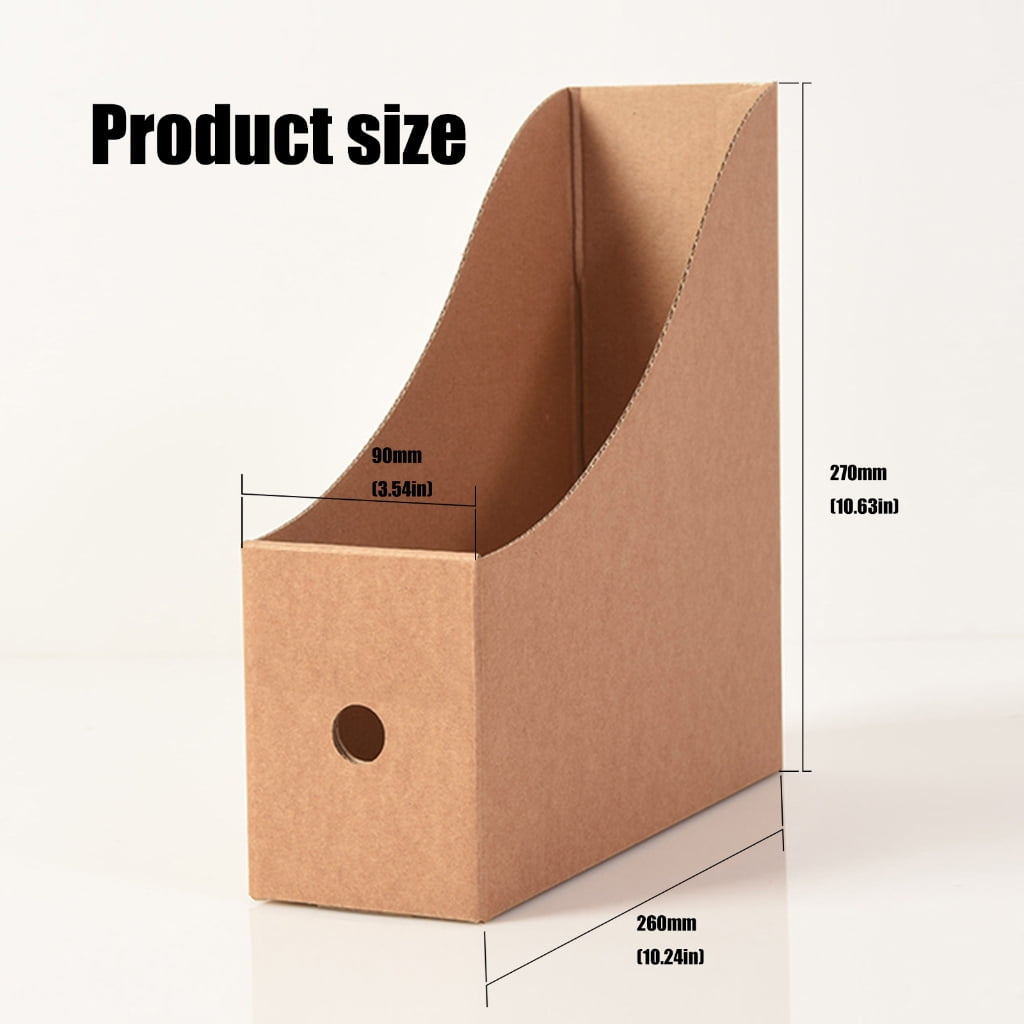 ROZYARD 8 Pcs File Box Document Organizers Box File Storage Box Desktop Organizers Cardboard Magazine File Holders for Office