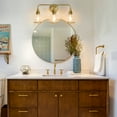 thumbnail image 2 of KAISITE 3-Light Bathroom Light Fixtures Modern Dimmable Globe Vanity Lights 22.4 Inch Gold Wall Sconce, 2 of 7
