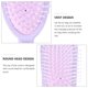 thumbnail image 2 of Juego de 3 peines de peluquería, cepillos de masaje portátiles para relajar y aliviar la fatiga (morado)., 2 of 7