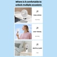 thumbnail image 3 of yeacher SL608 Portable Handheld Fan with LED Display, 5-Speed Adjustable, Foldable Design, 5-Hour Battery Life, Low Noise, Detachable Cover, Phone Holder, Built-in Lithium Battery, Blue, 3 of 6