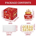 thumbnail image 2 of Tumao Birthday Money Box for Cash Gift, Money Roll Gift Box for Cake Pull Out Kit with Pull Out Happy Birthday Day Card and 30Pcs Transparent Bags for Women Men Surprise, 2 of 6