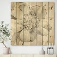 thumbnail image 2 of Designart 'Grey Indigold Peonies III' Farmhouse Print on Natural Pine Wood, 2 of 3