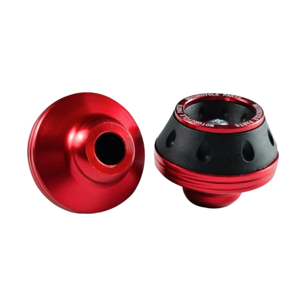 Deslizadores genéricos del marco de la rueda de la horquilla delantera, protector contra caídas de motocicletas, reemplazo de copa de horquilla de Rojo