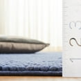 thumbnail image 4 of SAFAVIEH Natura Feride Geometric Area Rug, Navy Blue, 8' x 10' - Large - Scandinavian Design, Navy & Blue, Handmade Wool Blend, Ideal for Living Room, Bedroom, Dining Space, 4 of 10