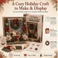 thumbnail image 4 of 2026 New 3D Fabric Poke Art Kit, Easy relaxing DIY Punch Needle Handcraft Set for Adults beginners, Self‑Adhesive Fabric Sticker Craft Set for Christmas Mantel, Shelf, Tabletop(Wreath), 4 of 5
