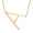 Gold A, variant on HIJONES Women's Men's Stainless Steel Hip Hop Initial 26 Letter A to Z Pendant Necklaces Big Alphabet Personalized Charm Chain Necklace Silver J