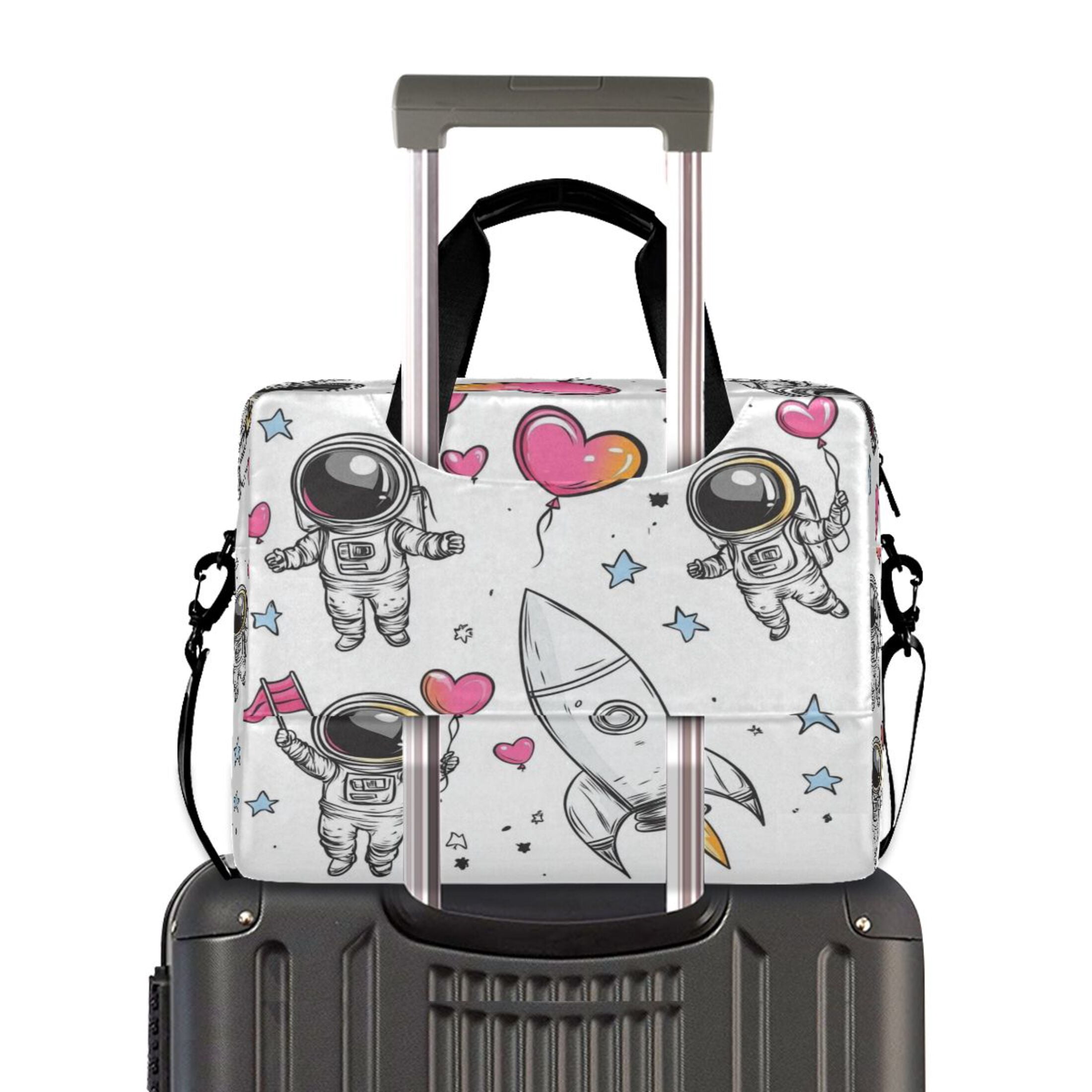 16" Laptop Tote Bag Laptop Sleeve Case Computer Briefcase for Work & Travel Cute Astronaut Clipart