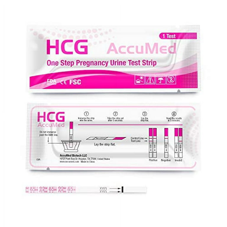 Pregnancy Test Strips with Urine Cups, 25 Count Individually Wrapped hCG  Early Detection Home Test, Rapid Early Pregnancy Tests 25mIU/mL