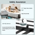 thumbnail image 3 of uiowio Full over Twin Bunk Bed with Desk and Stairs, L-Shaped Loft Bed, Metal Bed Frame with Drawers and Storage Shelves, Space-Saving,Black, 3 of 9