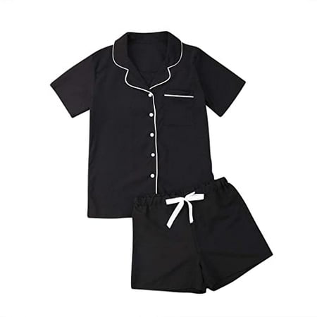 

Women Sets Dot Stripe Print Summer Short Sleeve Shirts and Pants Homewear Sleepwear Robe