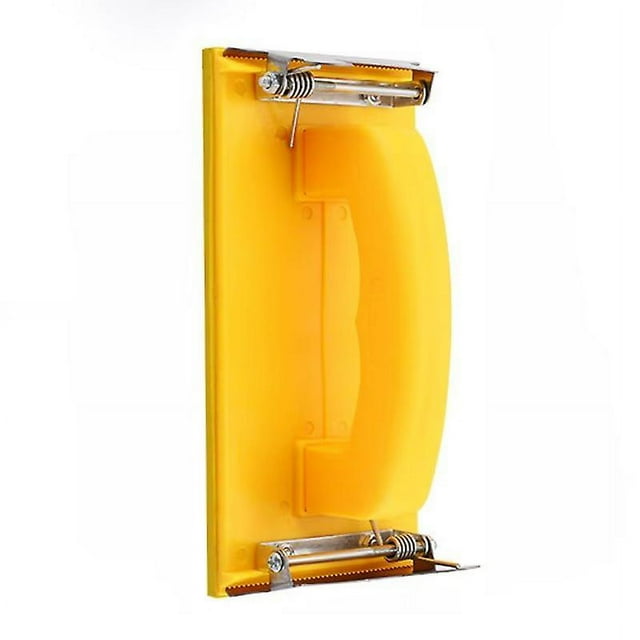Hand Sander - Lightweight Plastic Hand Sander, Metal Polishing Manual Sandpaper Holder(1pc, Yellow)