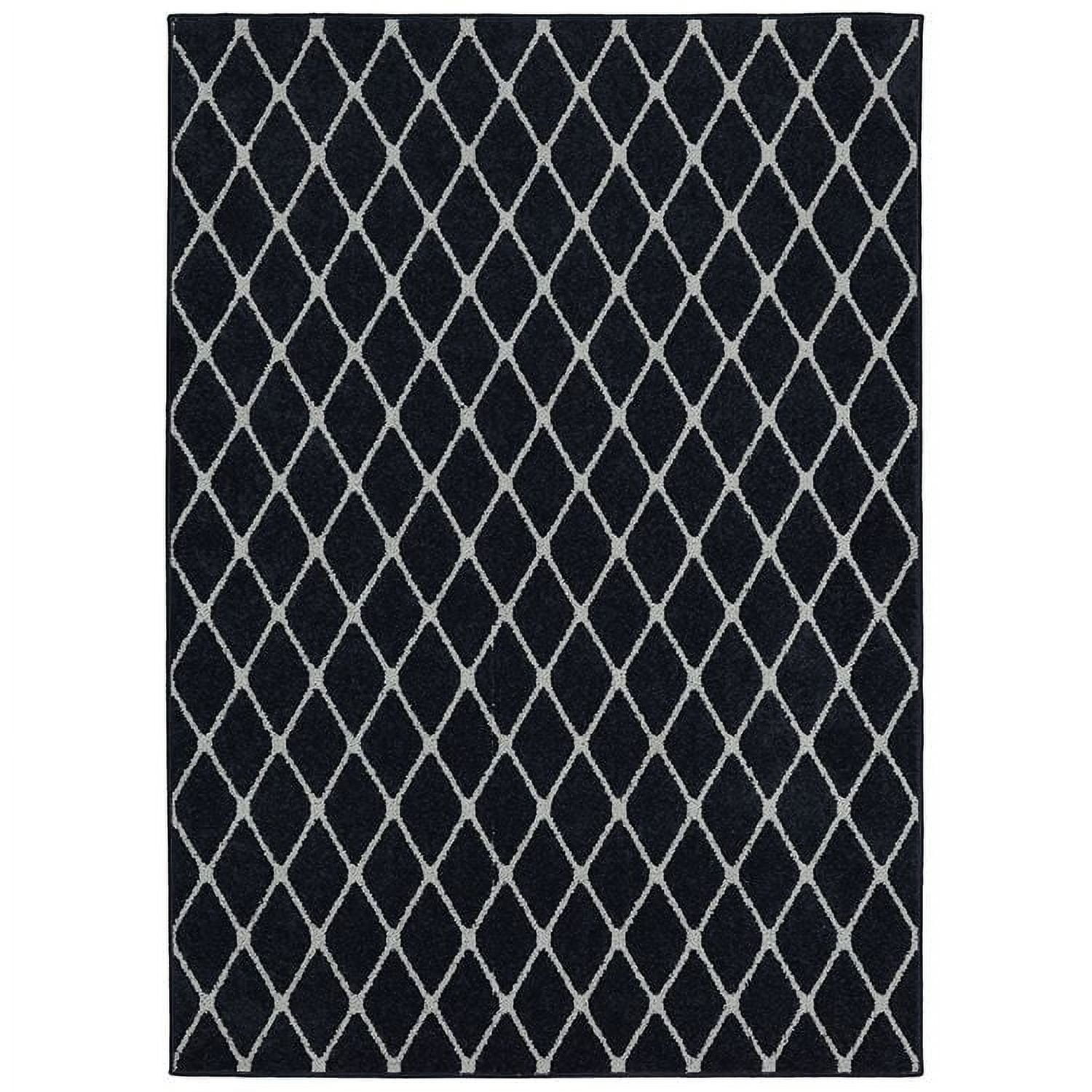 Hometrends Brussels Blue Polyester Area Rug