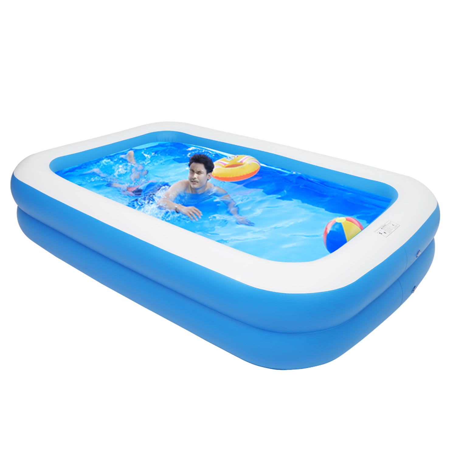 CIPACHO 102" Inflatable Swim Pool for Kids, X-Large Backyard Water Fun Park Pools, Blue CIPACHO 102" Inflatable Swim Pool for Kids, X-Large Backyard Water Fun Park Pools, Blue