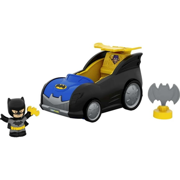Fisher-Price Little People DC Super Friends 2-in-1 Batmobile Batman Playset for Toddlers